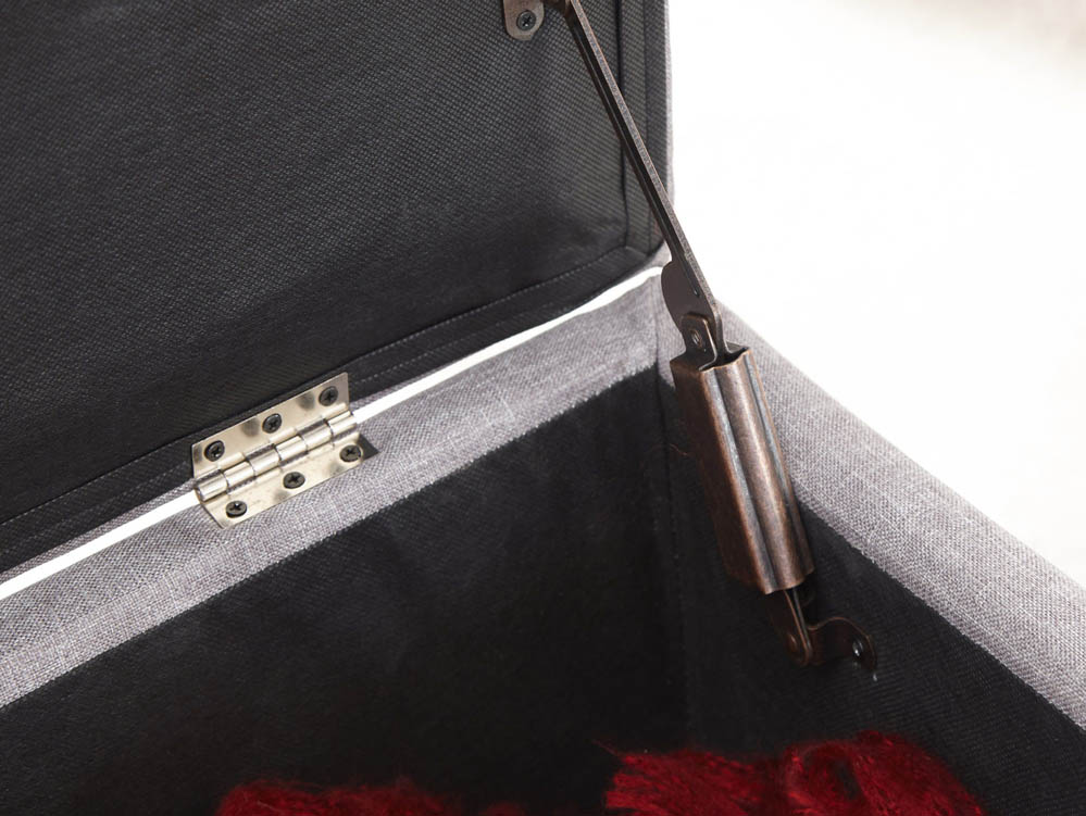 GFW GFW Secreto Light Grey Upholstered Fabric Blanket Box (Flat Packed)