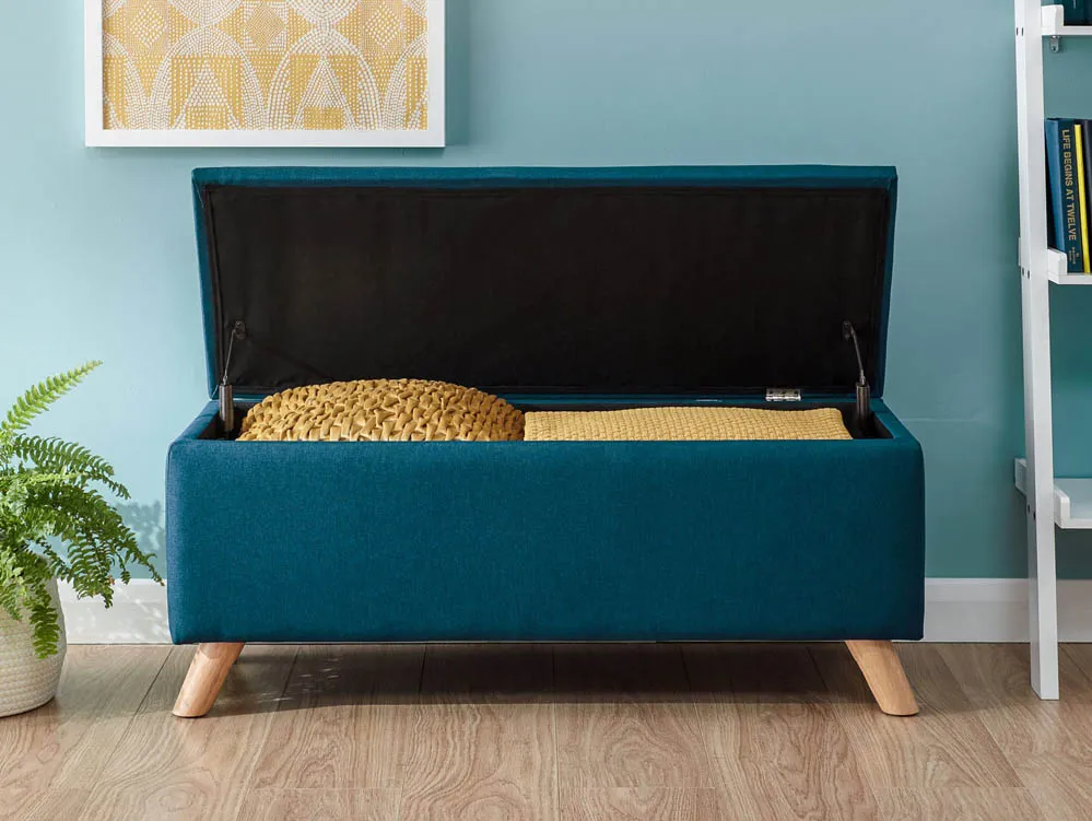 GFW GFW Secreto Teal Fabric Blanket Box