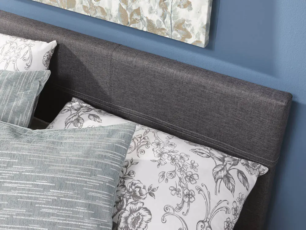 GFW GFW Ecuador Grey Hopsack Fabric Side Lift Ottoman Bed Frame