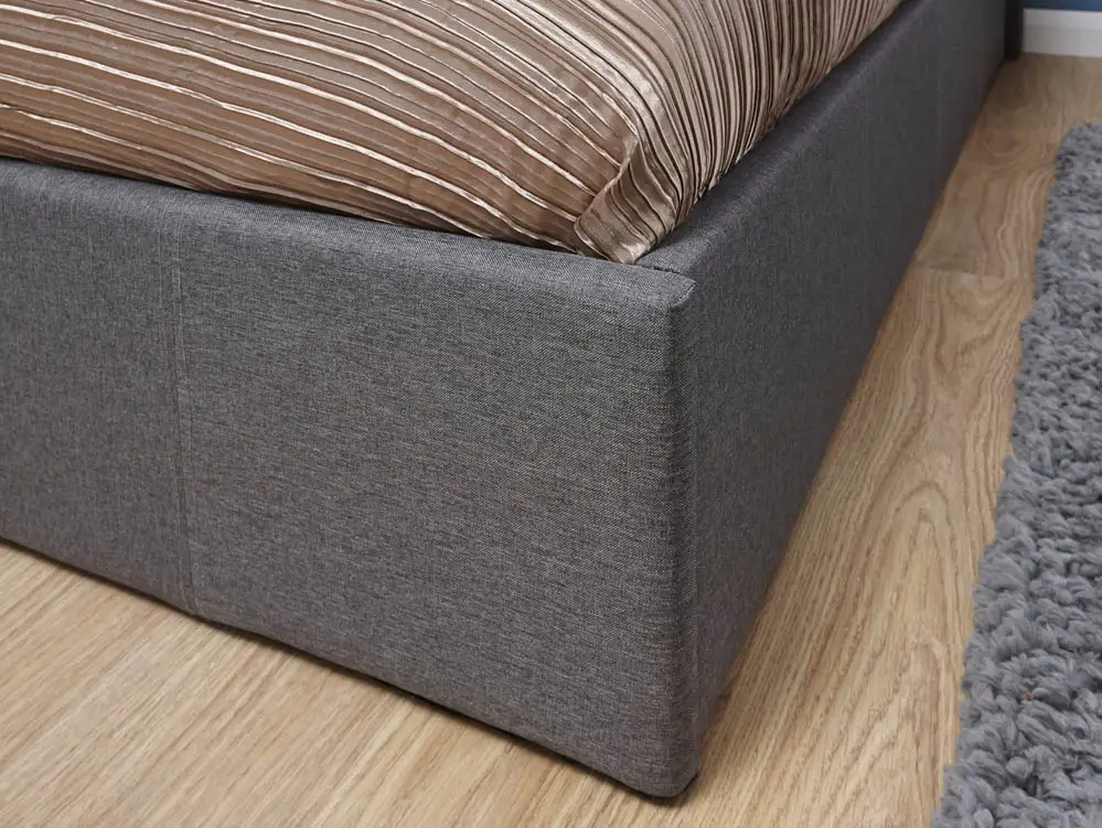 GFW GFW Ecuador Grey Hopsack Fabric Side Lift Ottoman Bed Frame