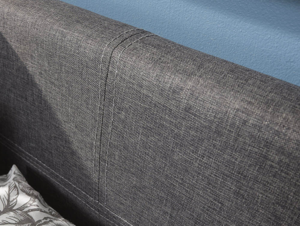 GFW GFW Ecuador 4ft Small Double Grey Hopsack Upholstered Fabric Side Lift Ottoman Bed Frame