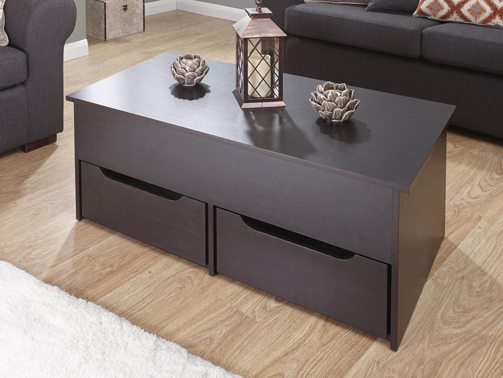 GFW GFW Ultimate Espresso 2 Drawer Storage Coffee Table (Flat Packed)