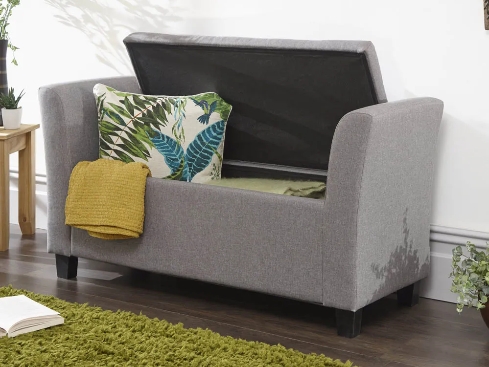 GFW GFW Verona Grey Fabric Ottoman Window Seat