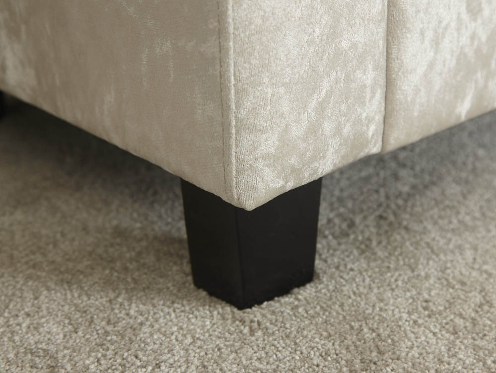 GFW GFW Verona Oyster Crushed Velvet Upholstered Fabric Window Seat (Flat Packed)