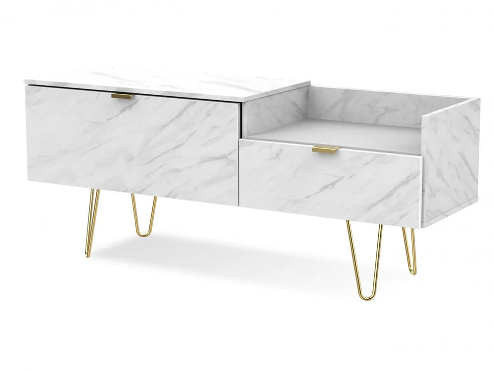 Welcome Welcome Hong Kong TV Console with Gold Hairpin Legs (Assembled)