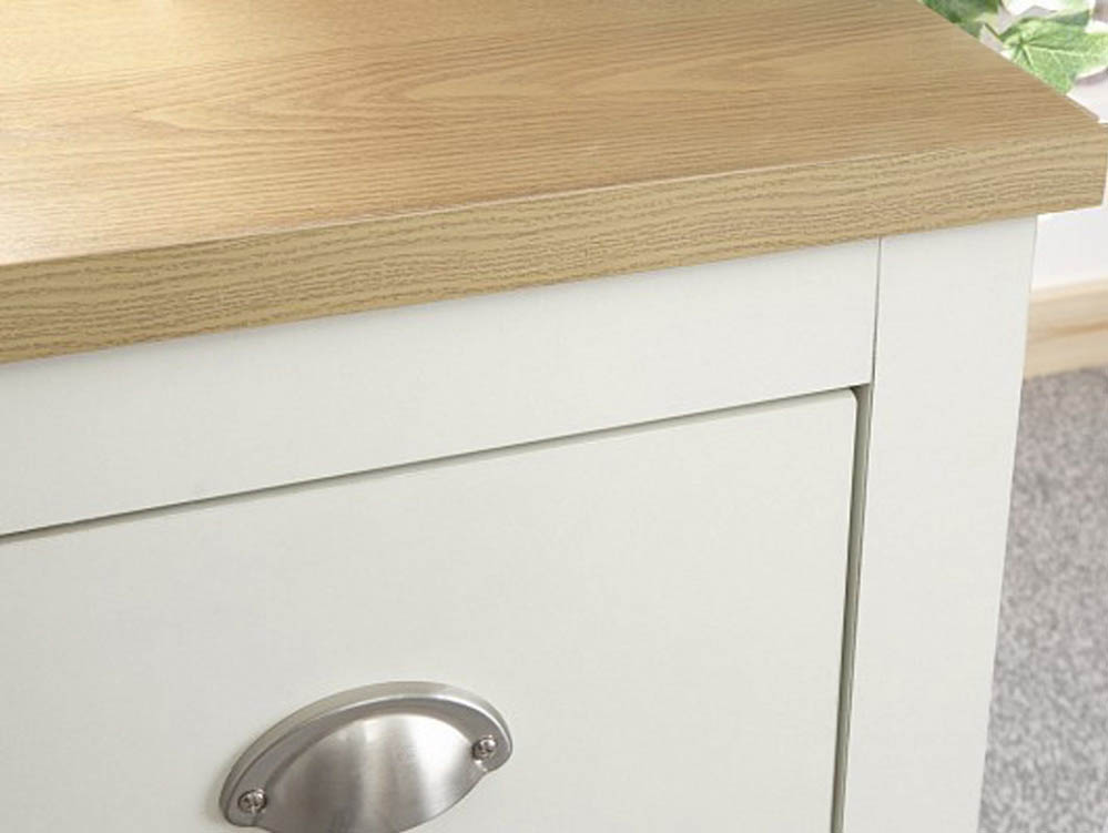 GFW GFW Lancaster Cream and Oak 1 Door 4 Drawer Study Desk (Flat Packed)
