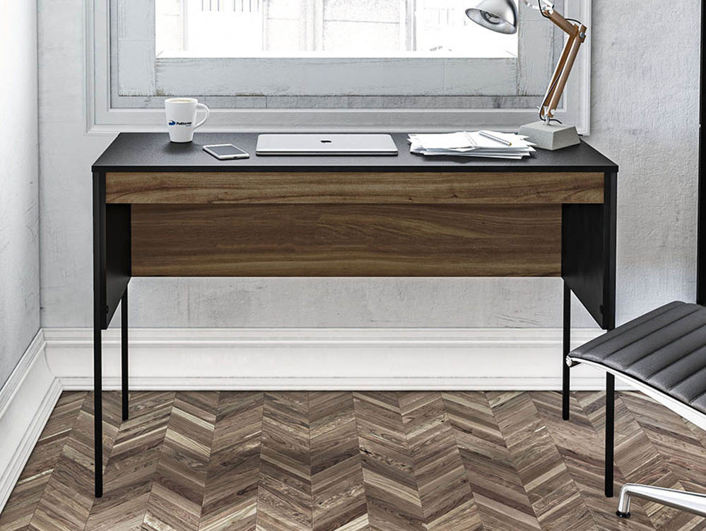 Birlea Birlea Opus Walnut and Black Study Desk (Flat Packed)