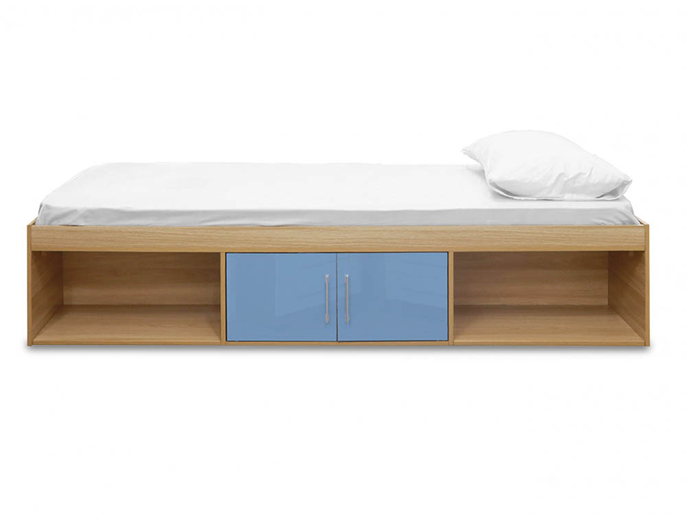 LPD LPD Dakota 3ft Single Light Oak and Blue Cabin Bed Frame