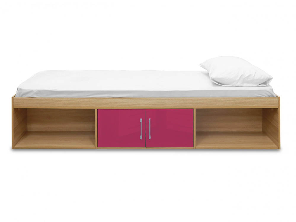 LPD LPD Dakota 3ft Single Light Oak and Pink Cabin Bed Frame