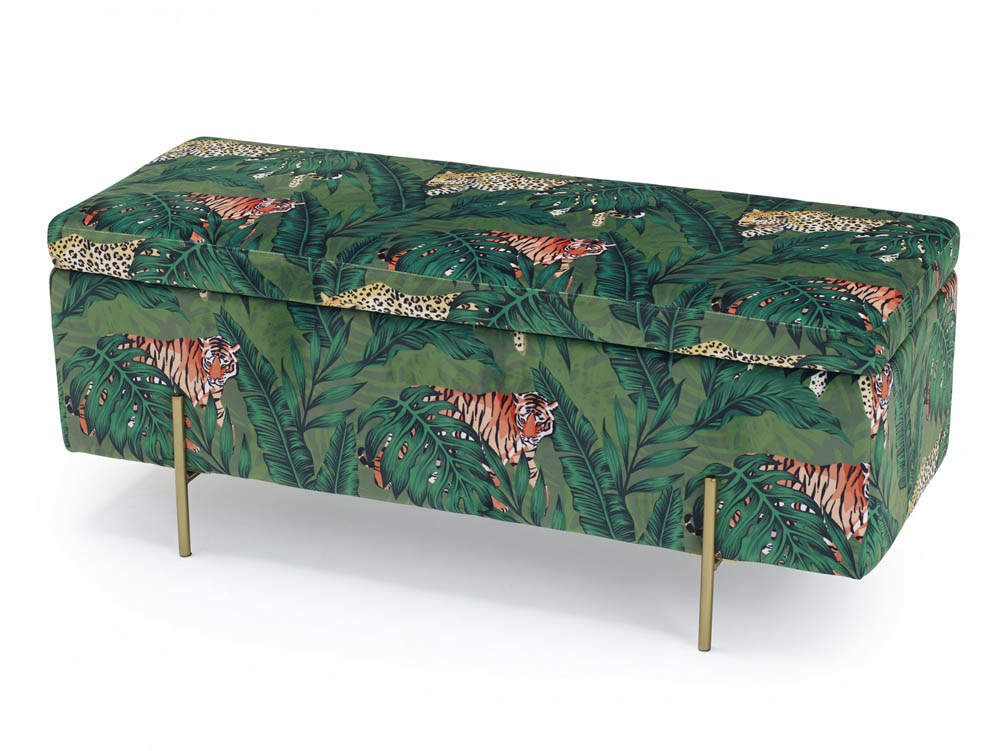 LPD LPD Lola Jungle Print Fabric Blanket Box (Assembled)