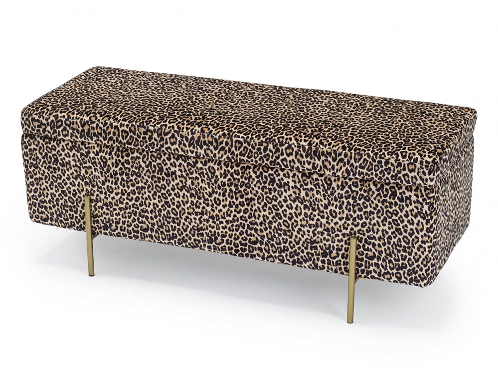 LPD LPD Lola Leopard Print Fabric Blanket Box (Assembled)