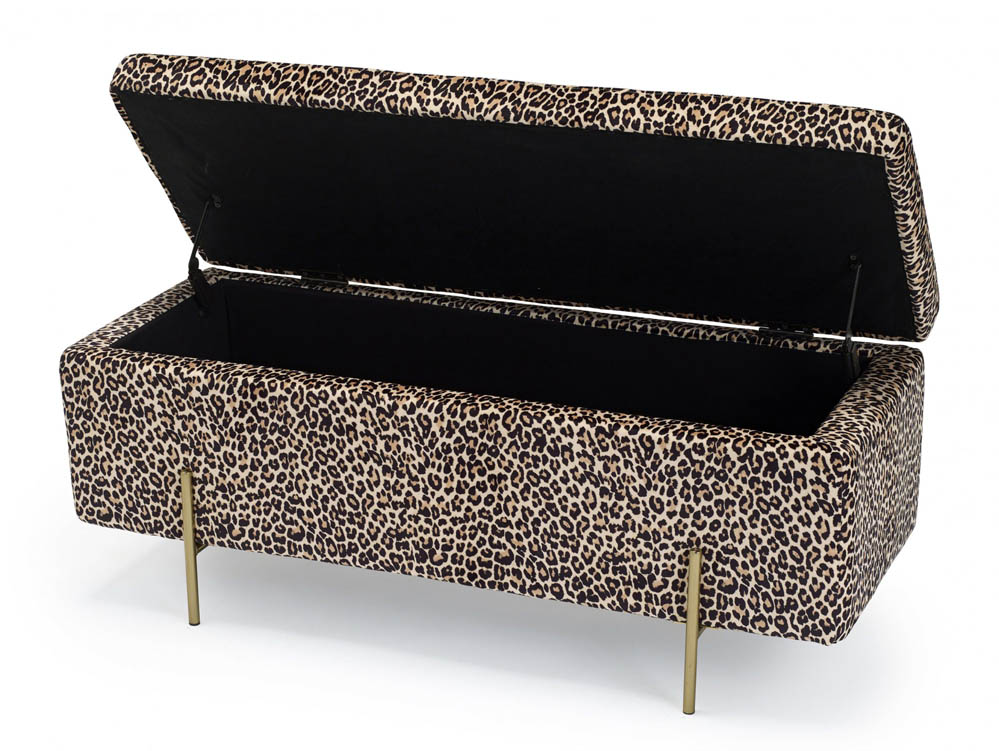 LPD LPD Lola Leopard Print Fabric Blanket Box (Assembled)