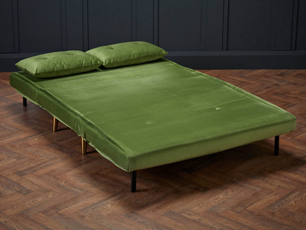 LPD LPD Madison Green Velvet Fabric Sofa Bed