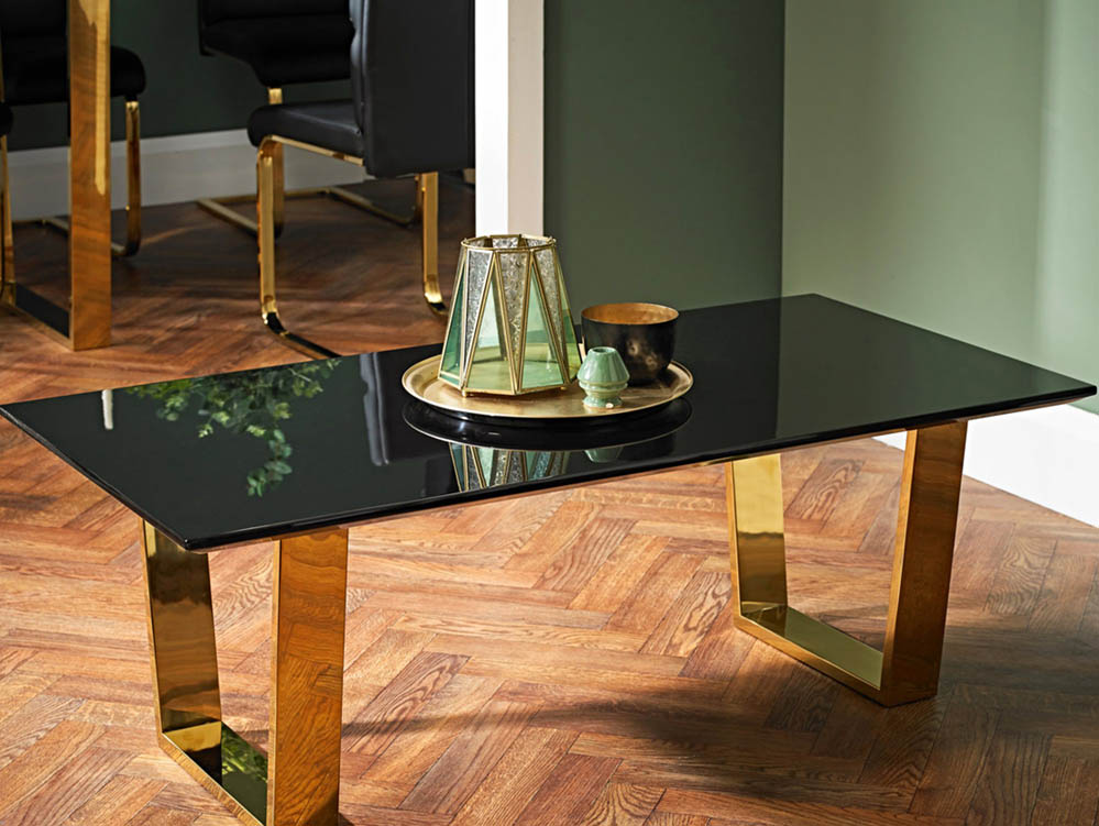 LPD LPD Antibes Black and Gold Coffee Table (Flat Packed)