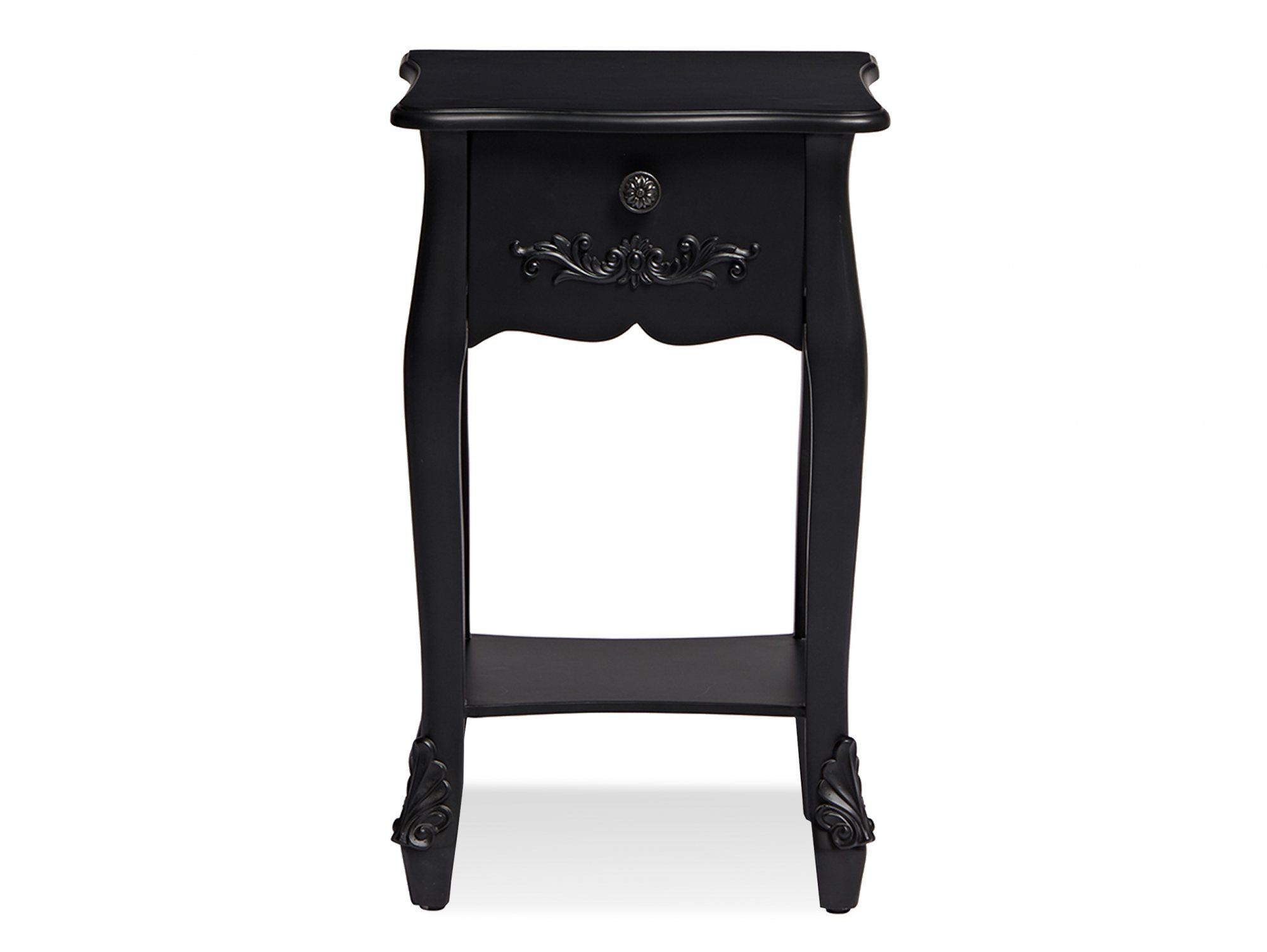LPD LPD Antoinette Black 1 Drawer Bedside Cabinet (Assembled)