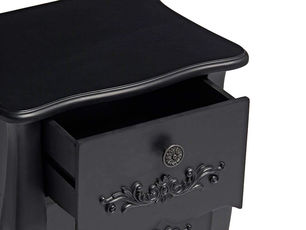 LPD LPD Antoinette Black 5 Drawer Tall Narrow Chest of Drawers (Assembled)