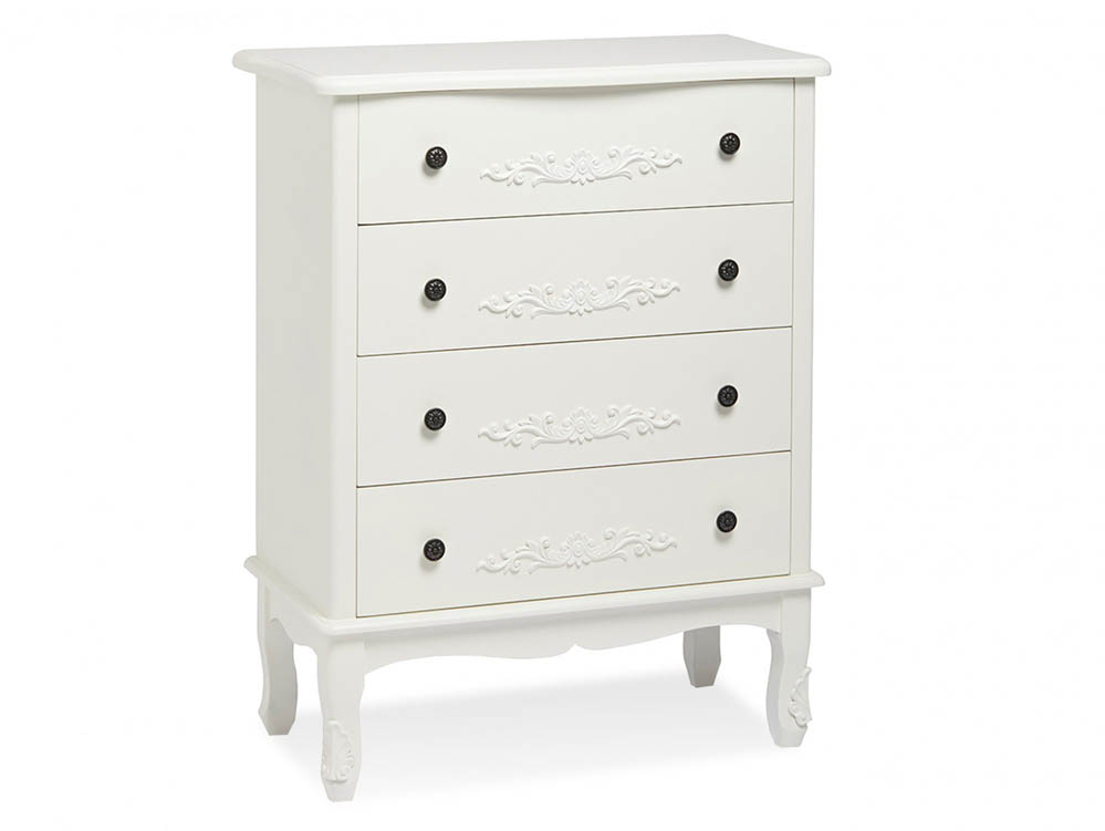 LPD LPD Antoinette White 4 Drawer Chest (Assembled)