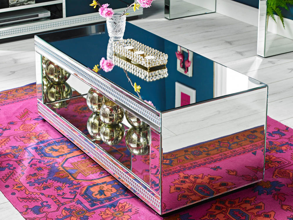 LPD LPD Biarritz Mirrored Coffee Table (Assembled)