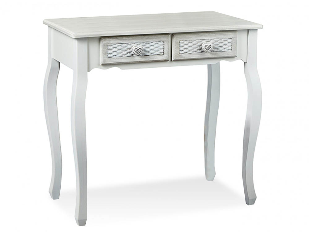 LPD LPD Brittany Grey and White 2 Drawer Dressing Table (Assembled)