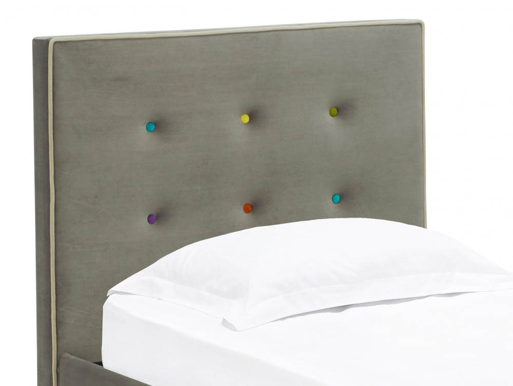 LPD LPD Camden 3ft Single Grey Upholstered Fabric Bed Frame