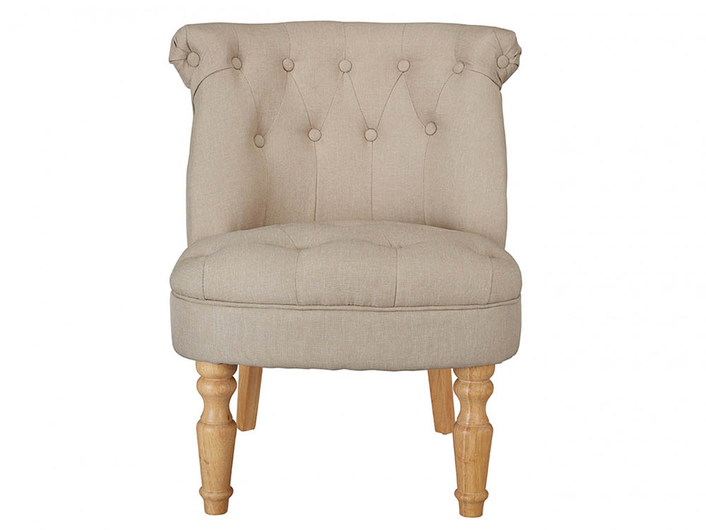 LPD LPD Charlotte Beige Linen Upholstered Fabric Accent Chair