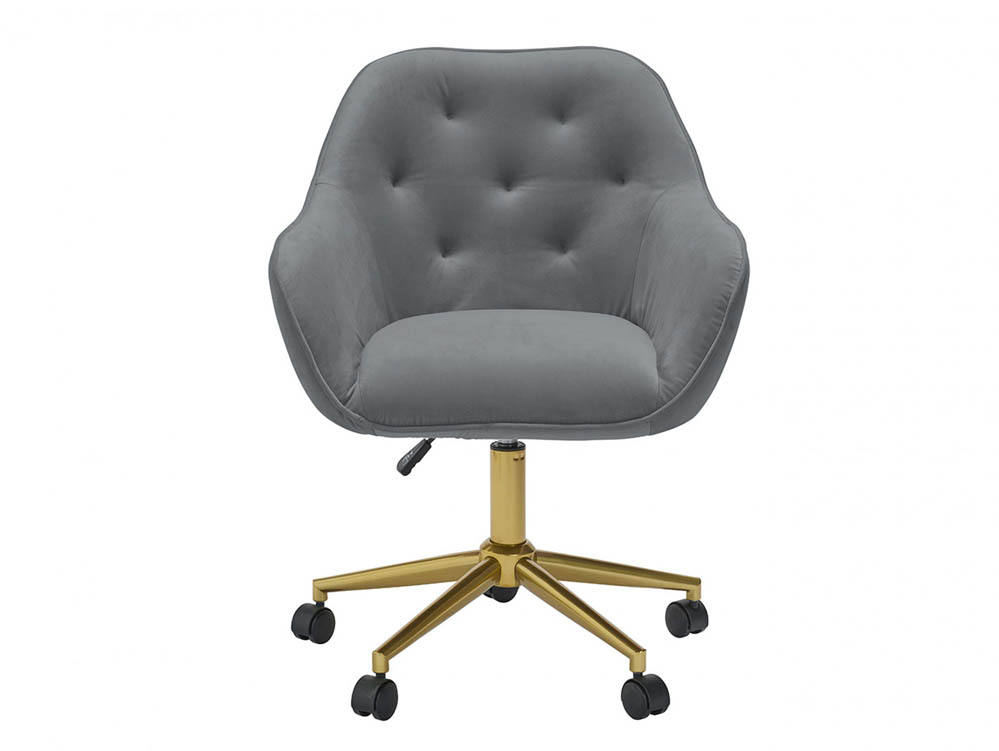 LPD LPD Darwin Grey Velvet Upholstered Fabric Office Chair (Flat Packed)