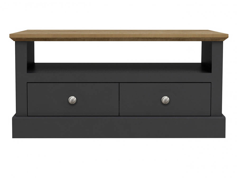 LPD LPD Devon Charcoal 2 Drawer Coffee Table (Flat Packed)