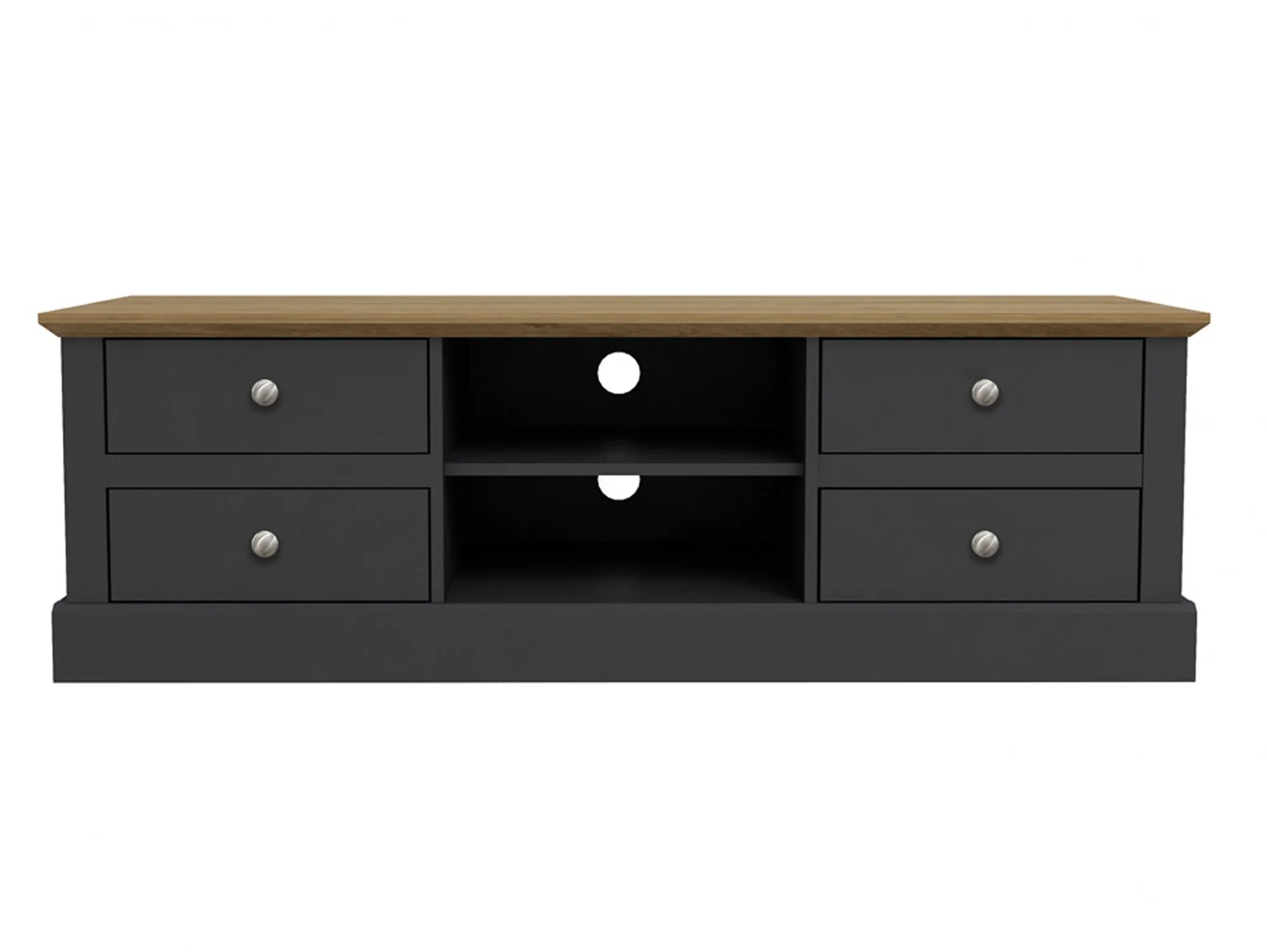 LPD LPD Devon Charcoal 4 Drawer TV Cabinet