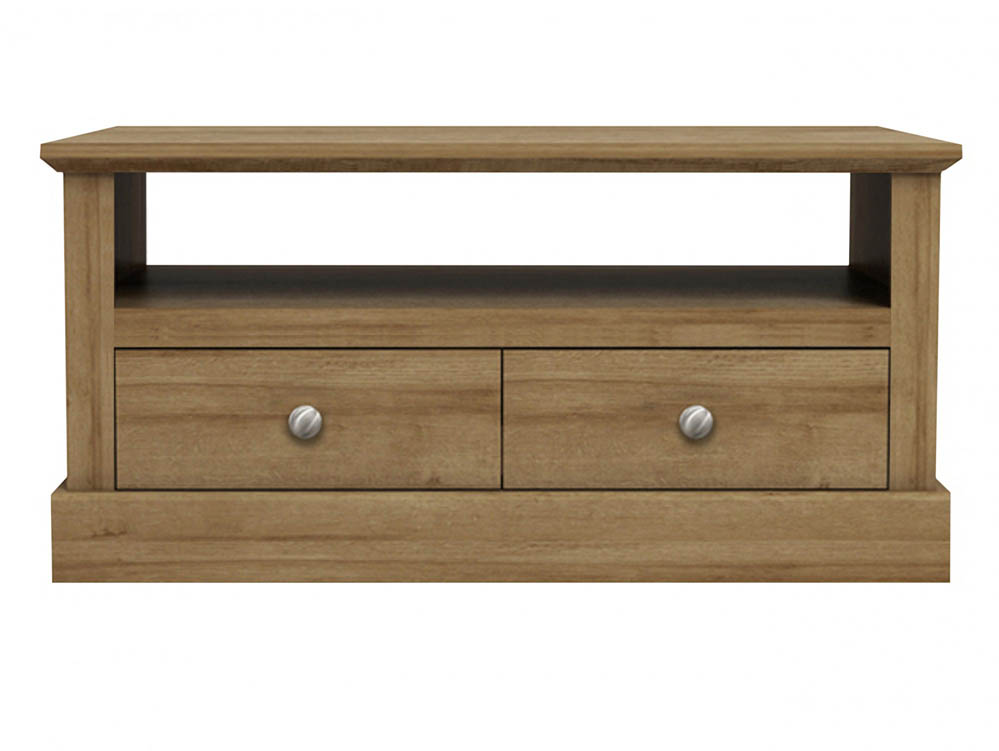 LPD LPD Devon Oak 2 Drawer Coffee Table (Flat Packed)