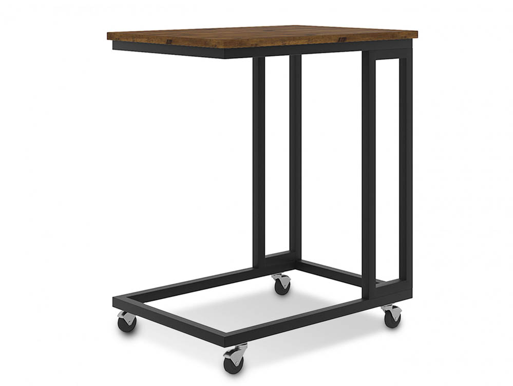 LPD LPD Ealing Black and Rustic Pine Lamp Table (Flat Packed)