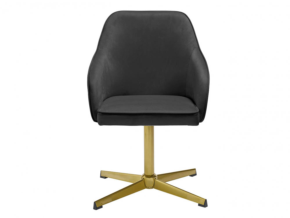 LPD LPD Felix Black Velvet Upholstered Fabric Office Chair