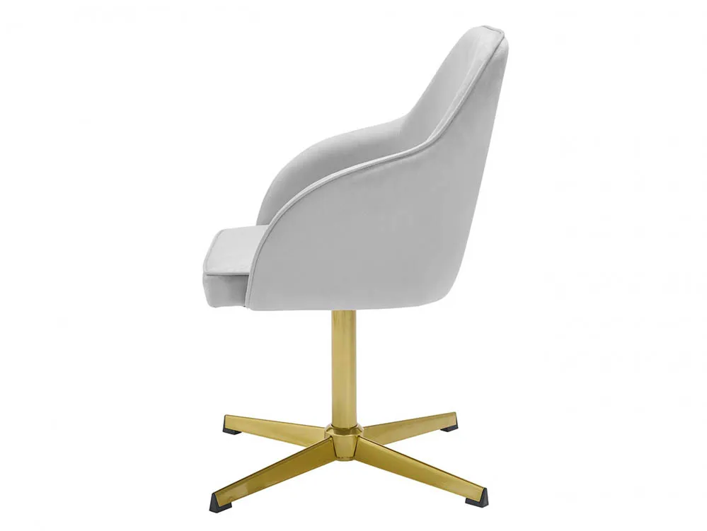 LPD LPD Felix Grey Velvet Fabric Office Chair