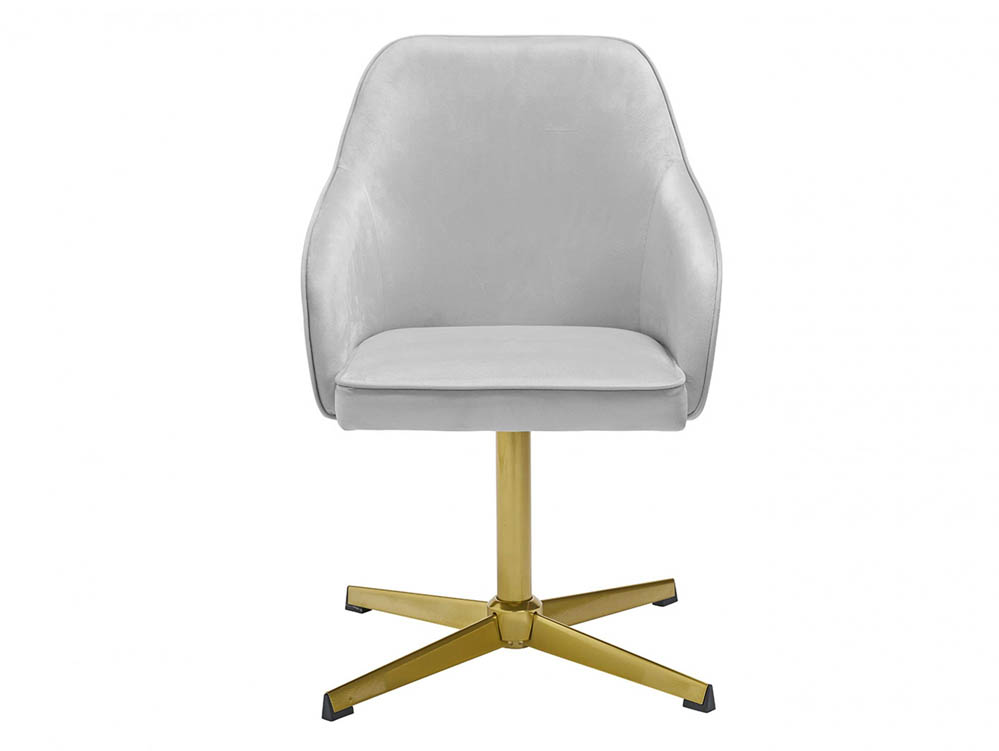 LPD LPD Felix Grey Velvet Upholstered Fabric Office Chair