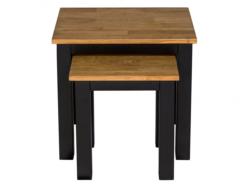 LPD LPD Copenhagen Black and Oak Nest of Tables (Flat Packed)