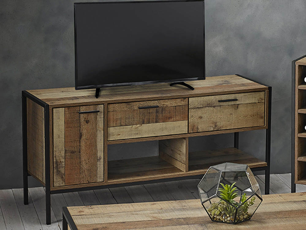 LPD LPD Hoxton Rustic 1 Door 2 Drawer TV Cabinet (Flat Packed)