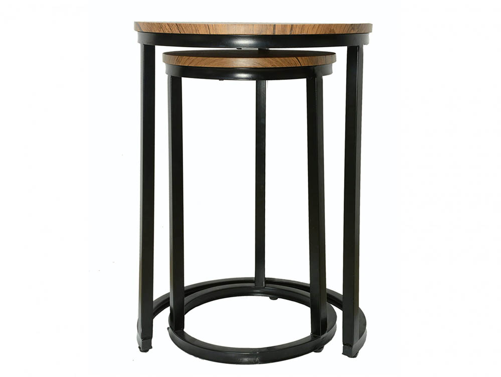 LPD LPD Java Distressed Oak Nest of Tables (Flat Packed)
