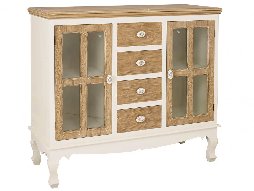 LPD LPD Juliette Cream and Oak 2 Door 4 Drawer Sideboard (Assembled)