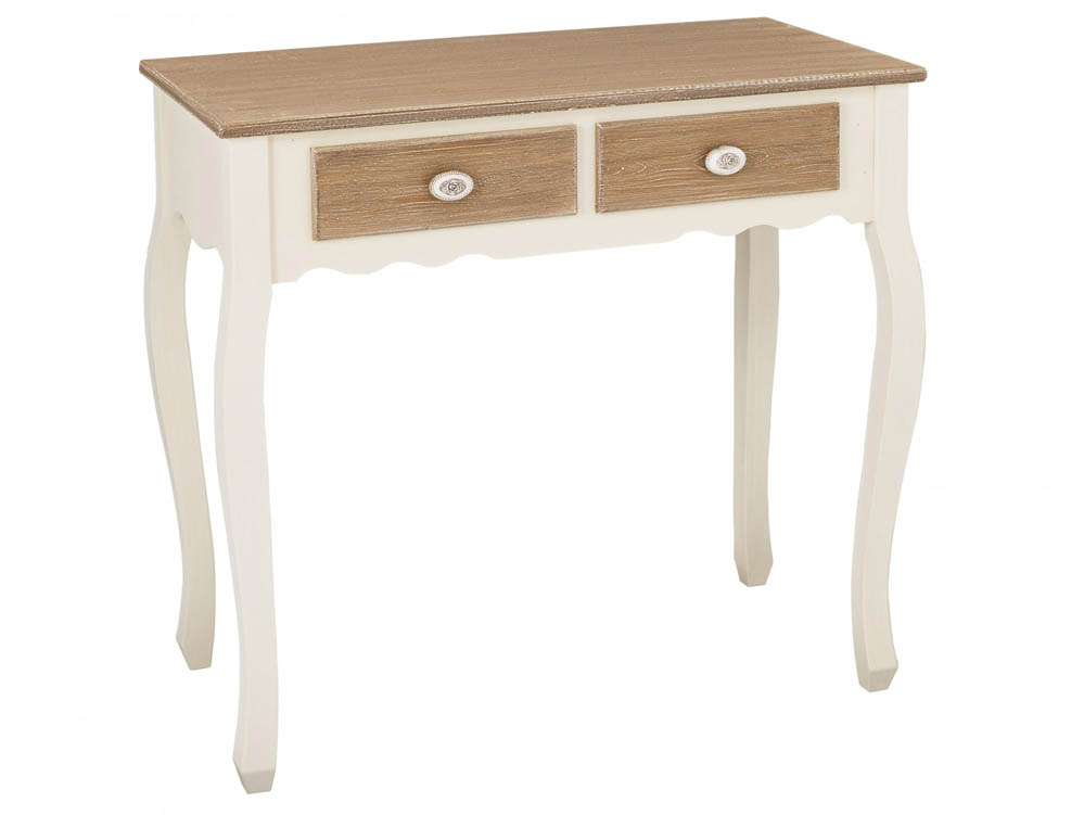 LPD LPD Juliette Cream and Oak 2 Drawer Console Table (Assembled)