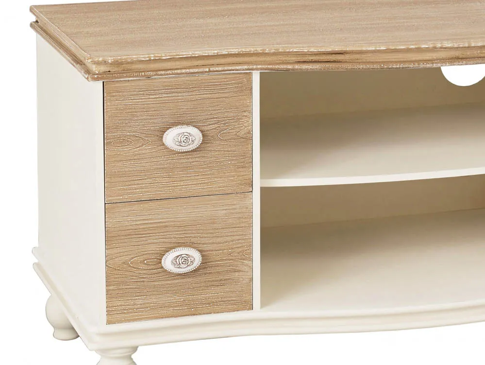 LPD LPD Juliette Cream and Oak 4 Drawer TV Cabinet (Assembled)