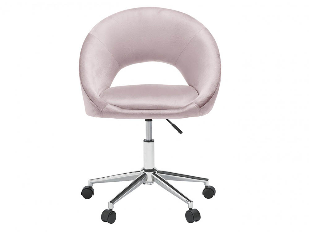 LPD LPD Skylar Pink Velvet Upholstered Fabric Office Chair