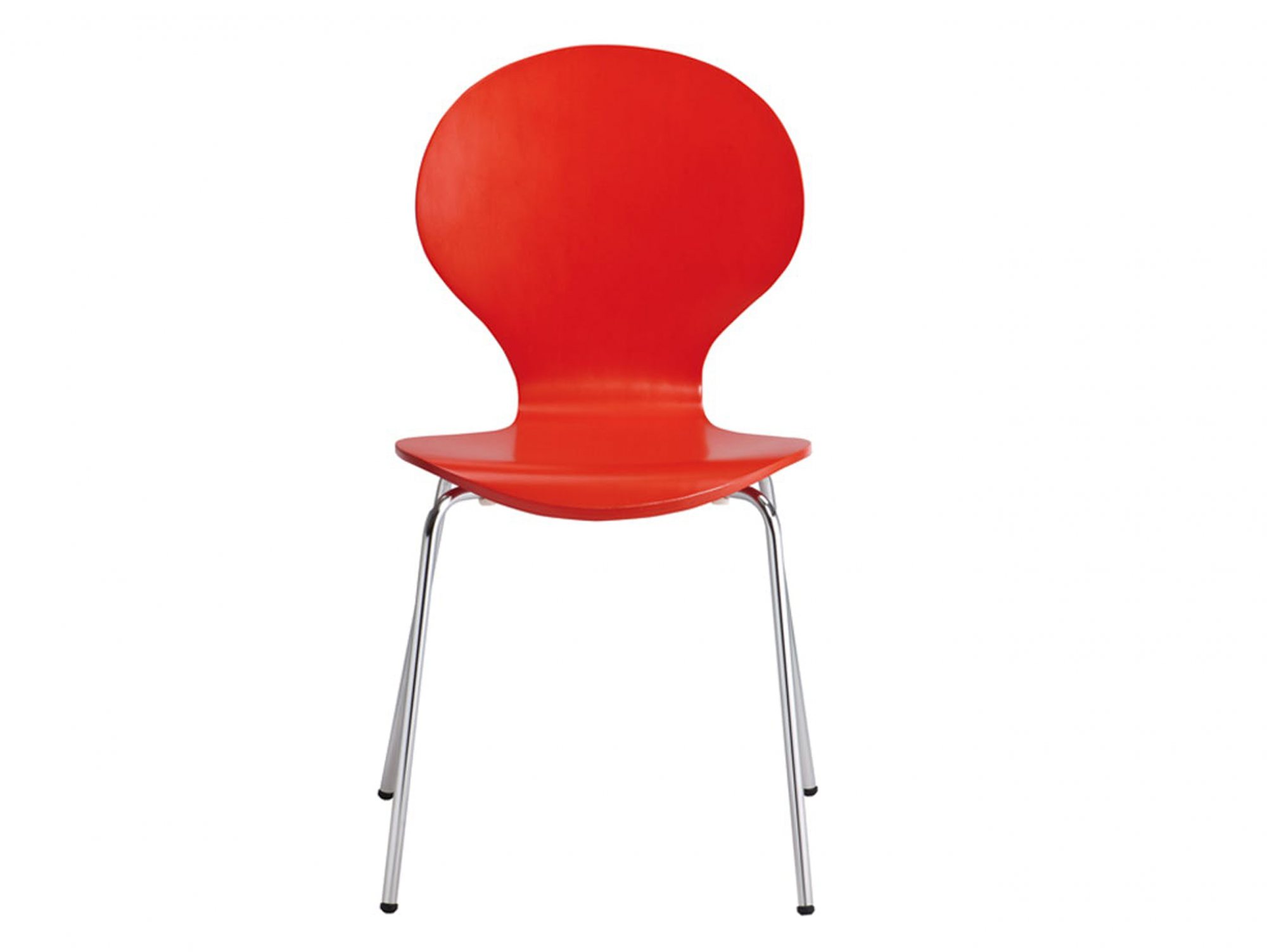 LPD LPD Ibiza Set of 4 Red Moulded Dining Chairs