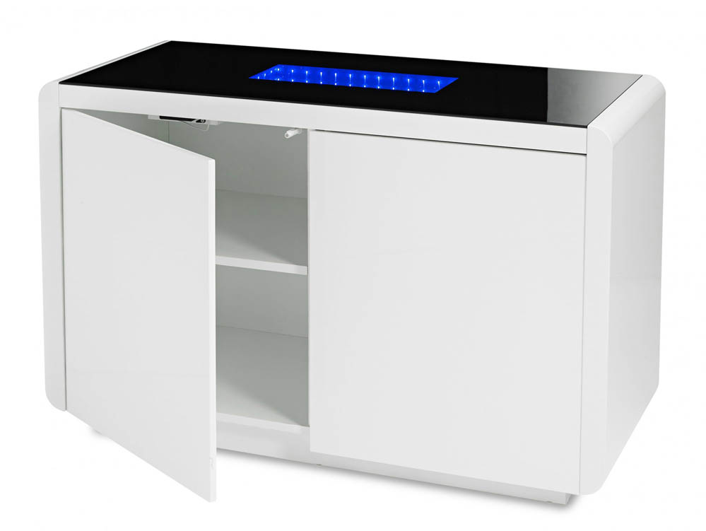 LPD LPD Matrix White High Gloss 2 Door Sideboard with LED (Flat Packed)