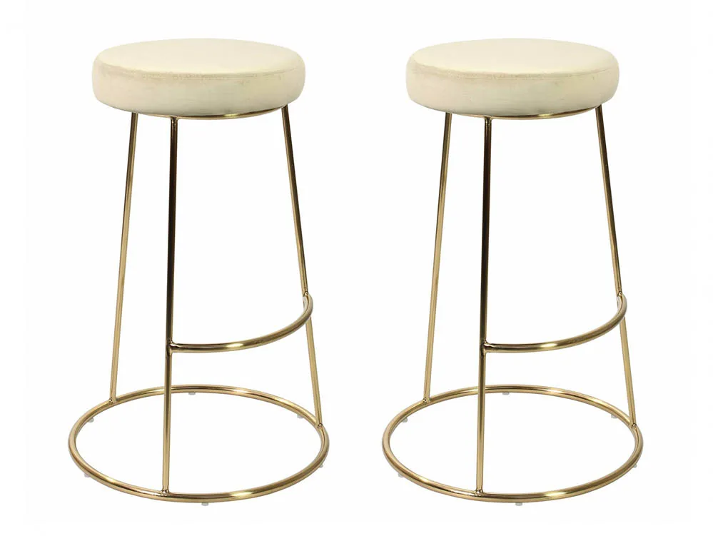 LPD LPD Opera Champagne Fabric Bar Stools (Set of 2)