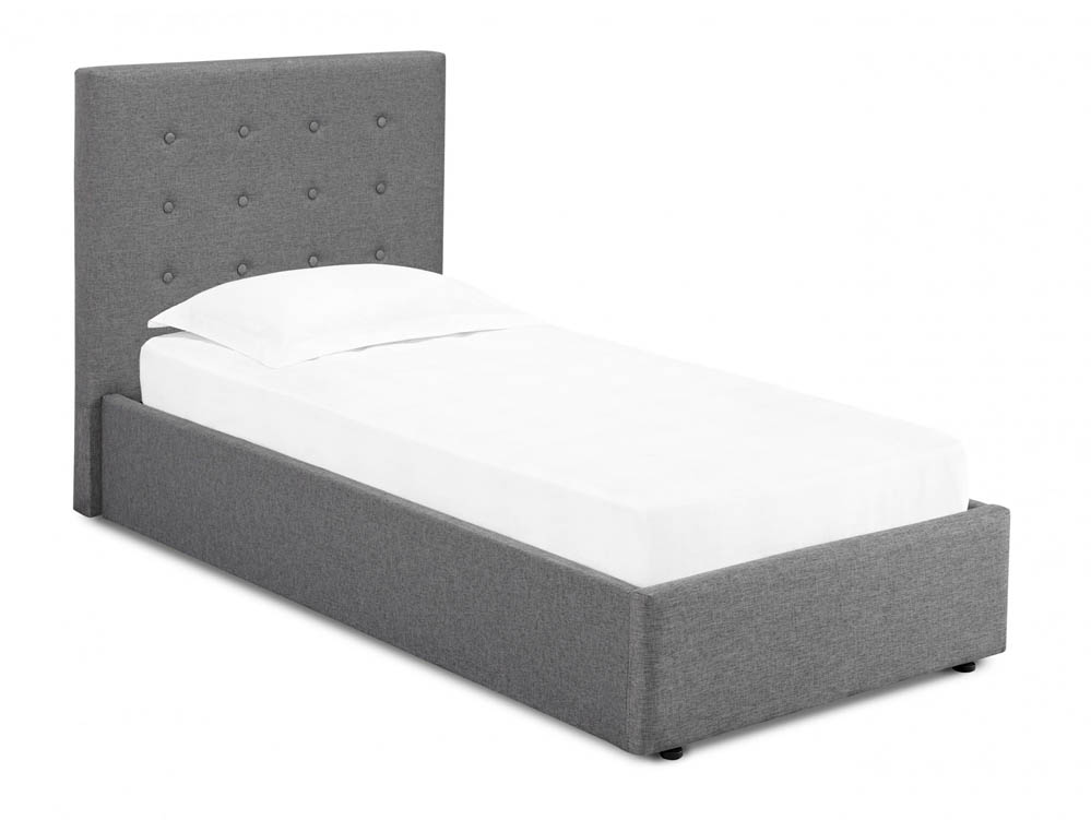 LPD LPD Lucca 3ft Single Grey Upholstered Fabric Bed Frame