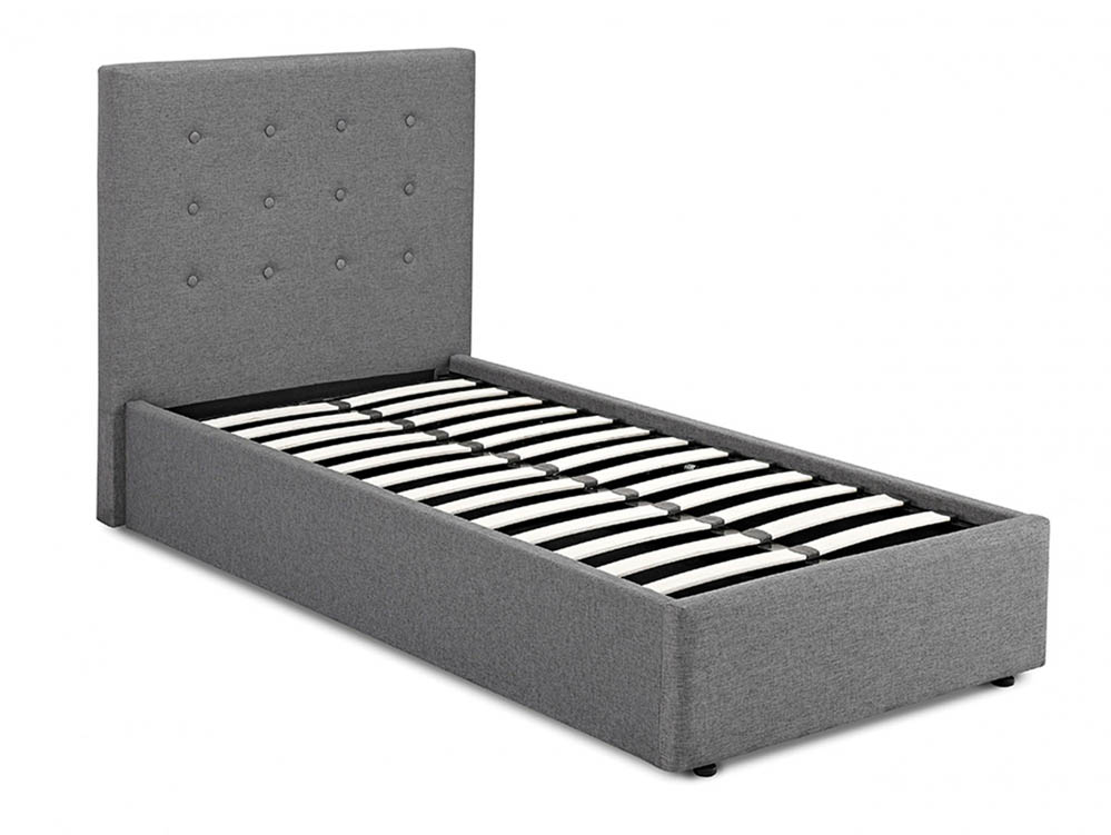 LPD LPD Lucca 3ft Single Grey Upholstered Fabric Bed Frame