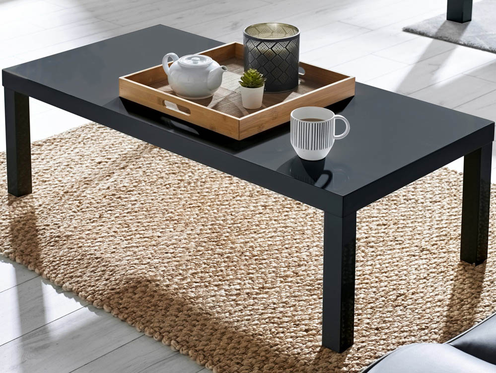 LPD LPD Puro Charcoal High Gloss Coffee Table (Flat Packed)