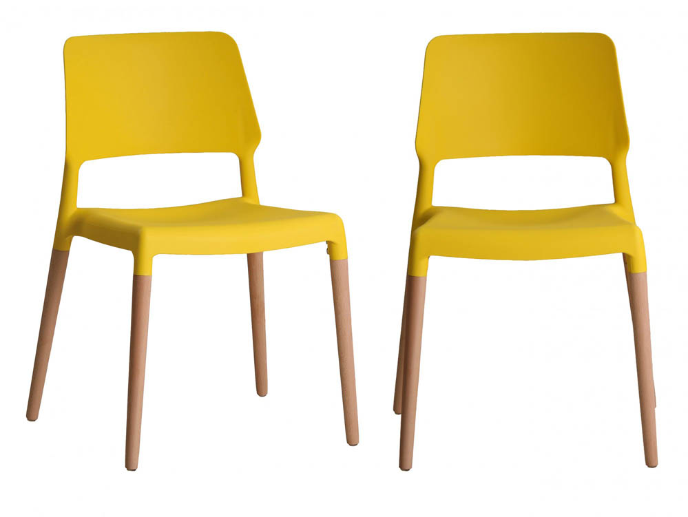 LPD LPD Riva Set of 2 Yellow Dining Chairs