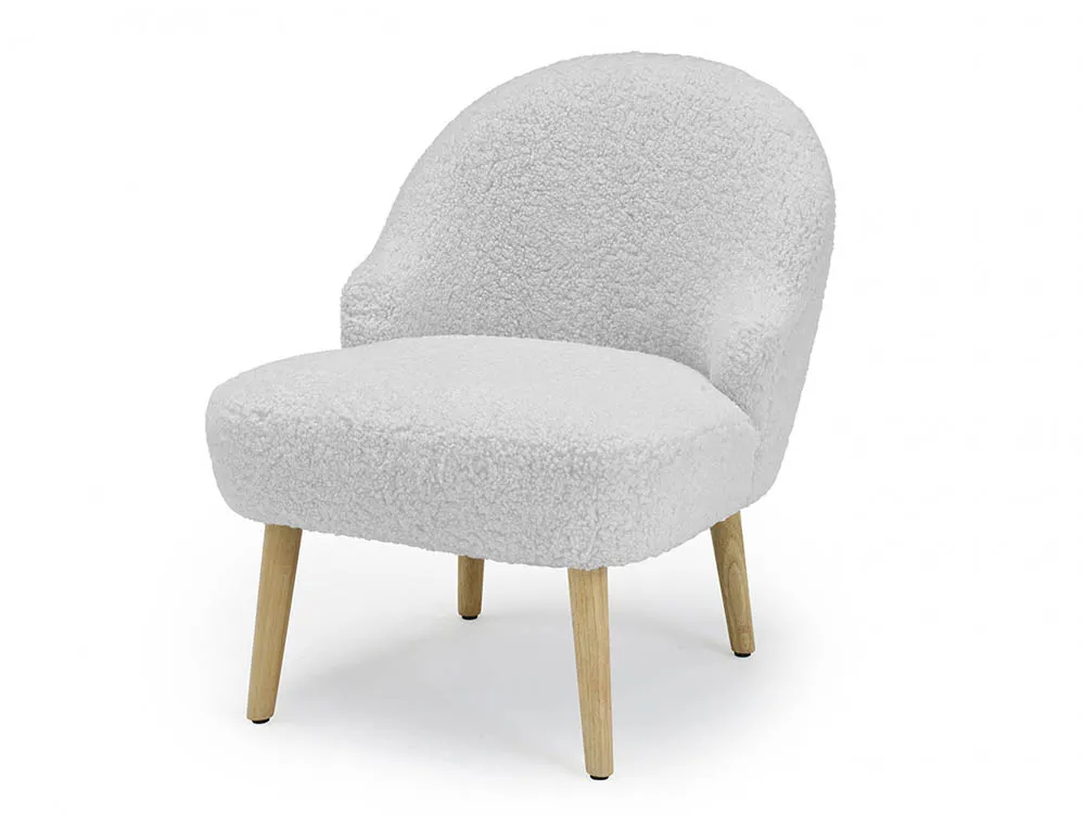 LPD LPD Ted Grey Boucle Fabric Accent Chair