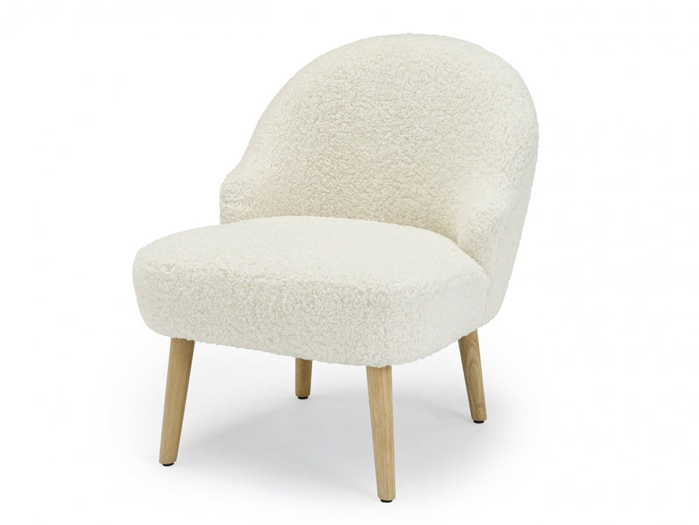 LPD LPD Ted White Fabric Accent Chair