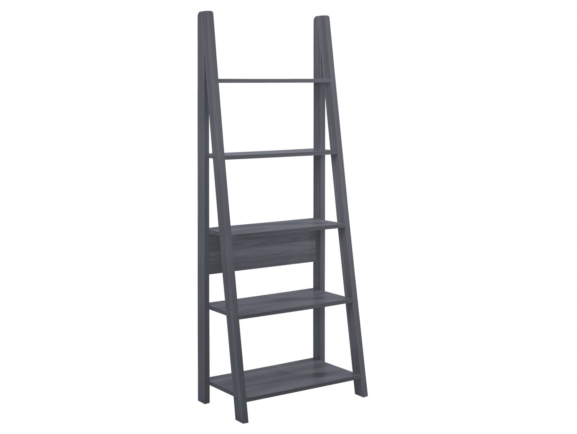 LPD LPD Tiva Black 5 Tier Ladder Bookcase (Flat Packed)